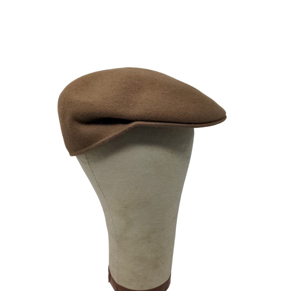 Dorfman Pacific Scala 100% Wool Pressboy Flat Hat Cap Brown Size Small